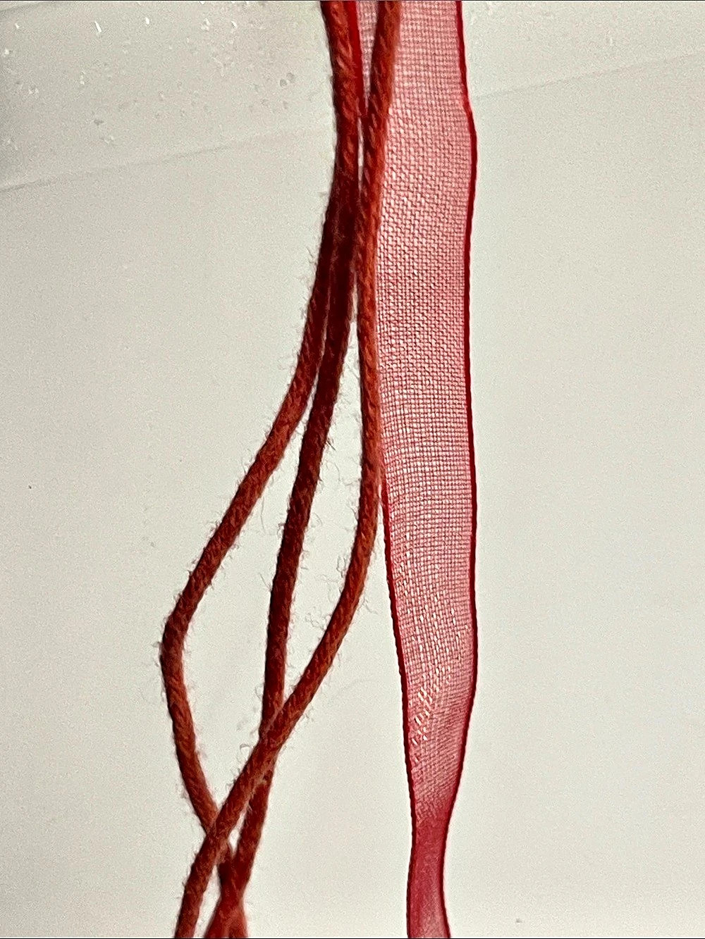 Red Ribbon Necklace - Picture 3 of 4